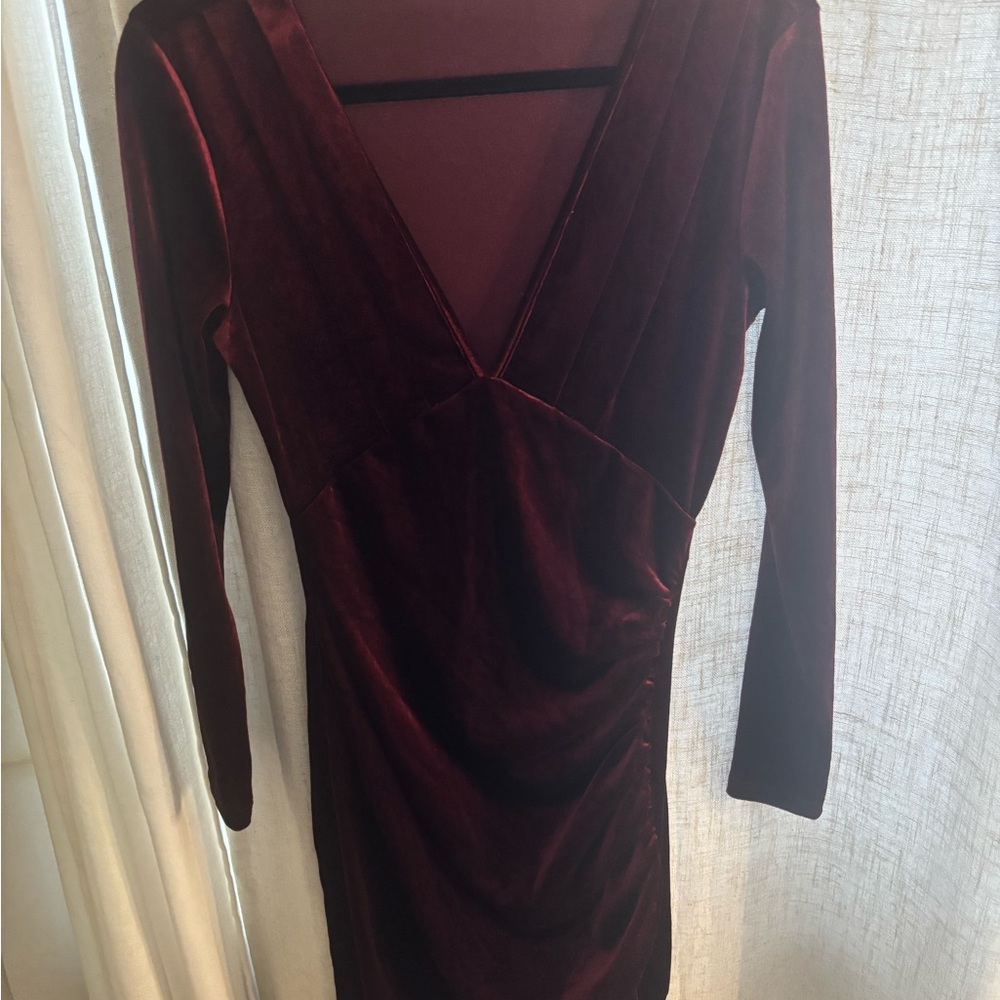 Figure Hugging Velvet Dress